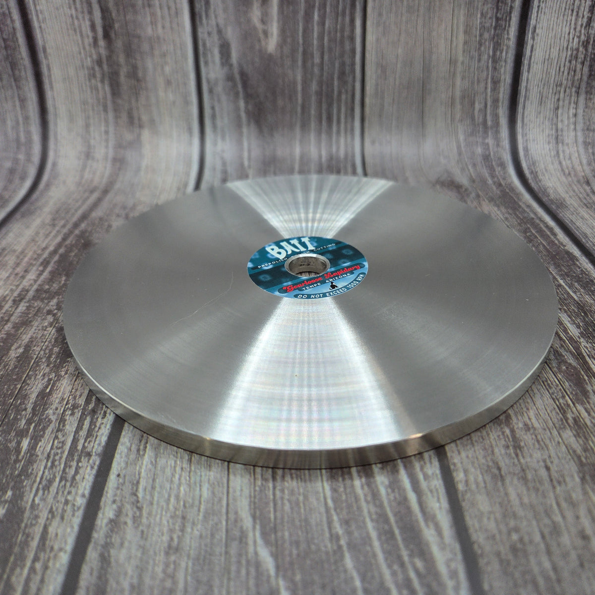 BATT™ tin-alloy faceting lap shown at an angle