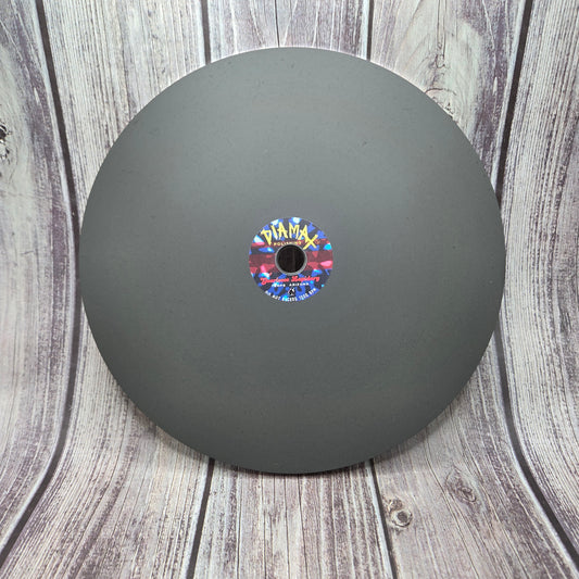 Gray DIAMAX™ composite faceting lap viewed from above